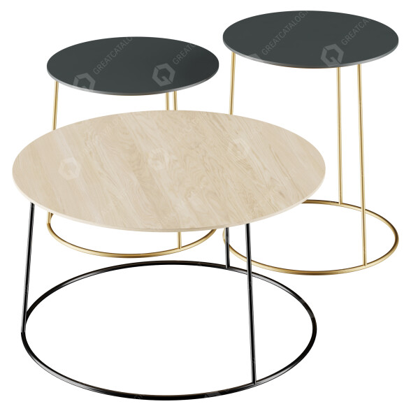 Couchtische Heerenhuis Nimbus Gold 3D-Modell