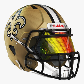Шолом Riddell New Orleans Saints Authentic Speed 3D модель