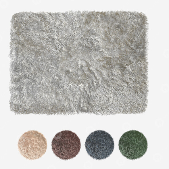 Dywan Fur model 3D