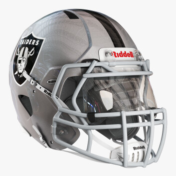 Шолом Riddell Speed Oakland Raiders 3D модель