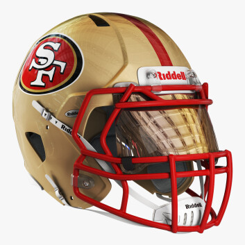 Шолом Riddell Speed San Francisco 49ers 3D модель