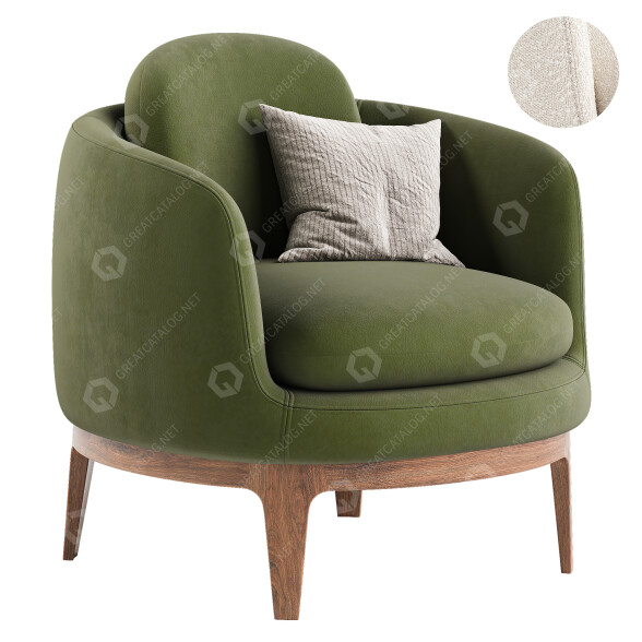 Fauteuil Morgan Bilbao modèle 3D