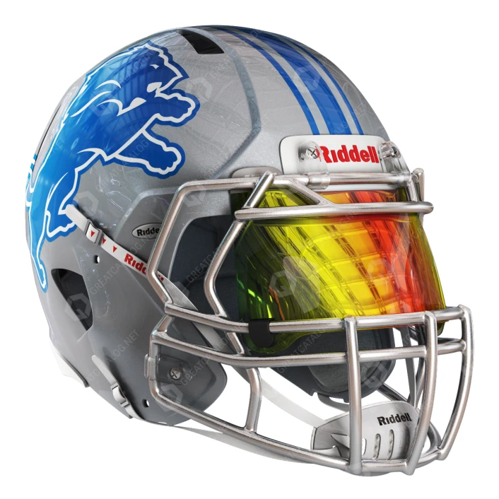 Helmet Riddell Speed Detroit Lions 3D model GreatCatalog 46549
