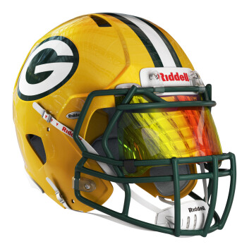 Шолом Riddell Green Bay Packers Authentic Speed 3D модель