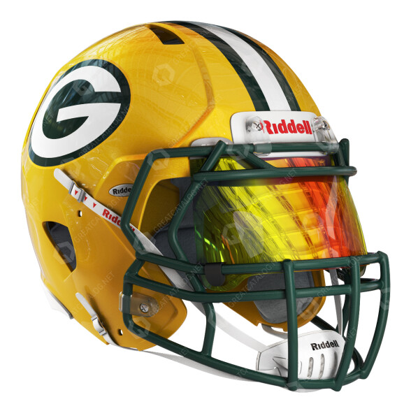 Шолом Riddell Green Bay Packers Authentic Speed 3D модель