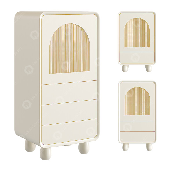 Kommoden und Schubladen Litfad White Modern Combo 3D-Modell