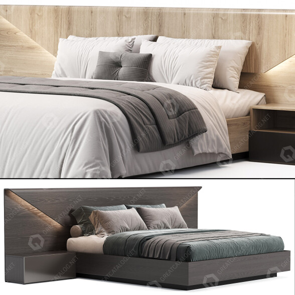 Bett Manzzeli Tulen 107 3D-Modell