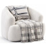 Крiсло та пуф Westwing Boucle Sessel Sofia - Armada 