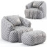 Крiсло та пуф Westwing Boucle Sessel Sofia - Armada 
