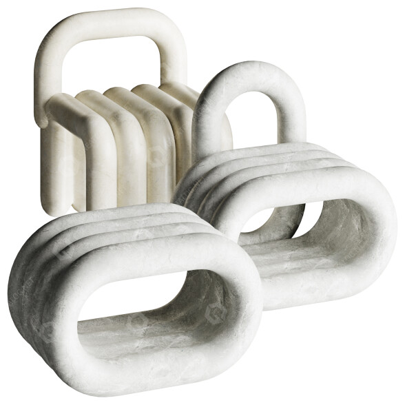 Chairs and Stool Kelly Wearstler Nudo 3D model