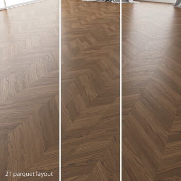 Паркет Parquet Oak Black Walnut Brushed Set