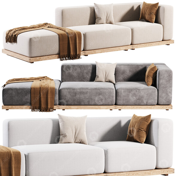 Sofa Karimoku Case Study N-S02 3D model