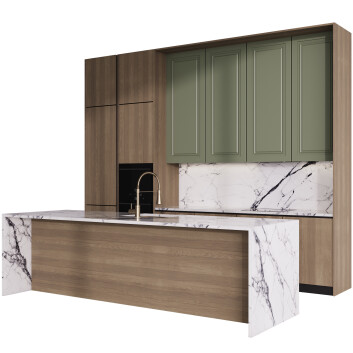 Кухня  Modern with Island 3D модель