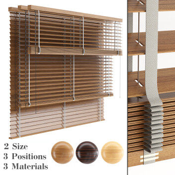 Жалюзі Wooden Set 02 3D модель