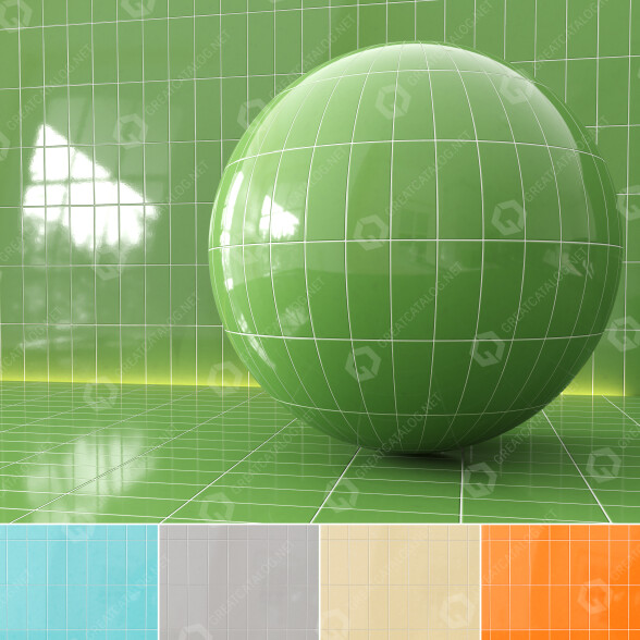 Fliese Wall Material Set 01 3D-Modell