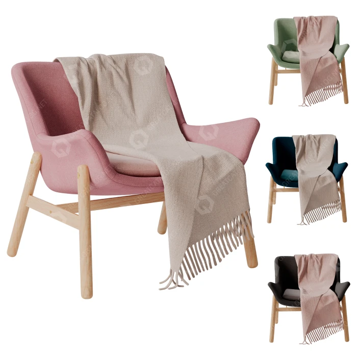 Armchair IKEA Vedbo 3D model GreatCatalog 46903