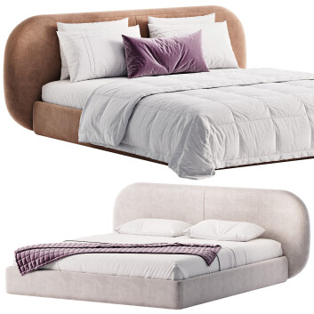 Ліжко Casaspace Minimalist Frame with Round Headboard
