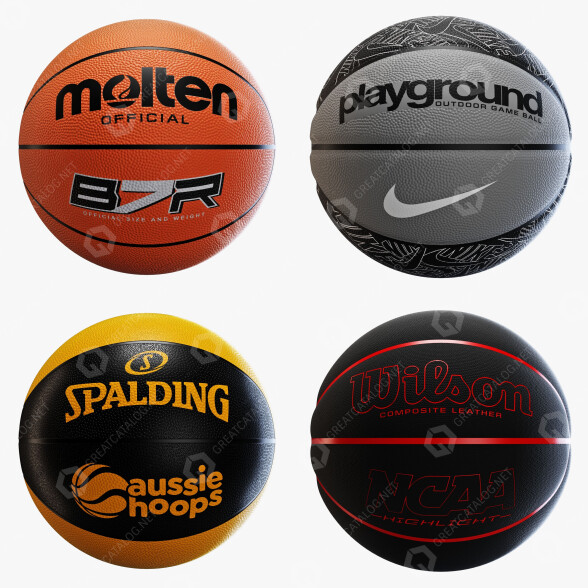 Баскетбольні м'ячі Spalding Set 005 3D модель