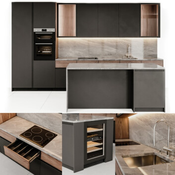 Kitchen Modern 55 3D model