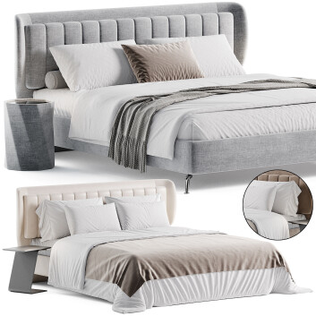 Ліжко та тумбочки  Adania Upholstered by GetMyCouch 3D модель