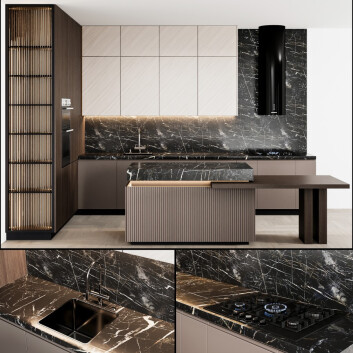 Kitchen Modern 65 3D model