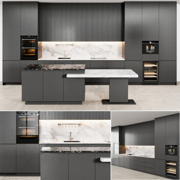 Kitchen Modern 72 3D model