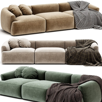 Sofa Westwing Componibile 3 Posti in Boucle Sofia