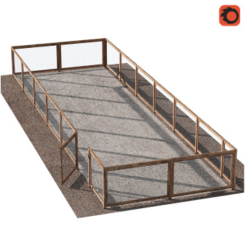 Паркан Wooden with Gravel Platform