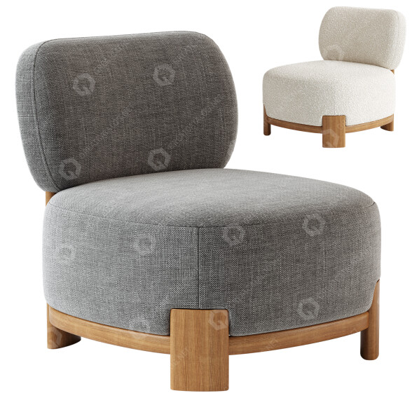 Armchair West Elm Mott 3D model