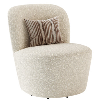 Крісло Eichholtz Swivel Doria Boucle Cream 3D модель