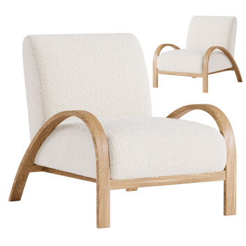 Fotel Anthropologie Boucle Bentwood