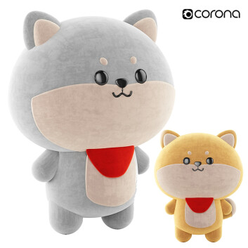 Іграшка Plush Shiba Inu 3D модель