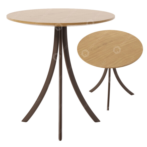 Стол Expormim Bistro Round Oak 3D модель