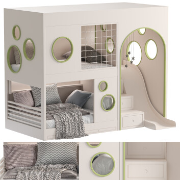 Cama Designer Two-Level Kids Room