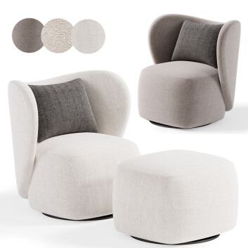 Armchair and Ottoman Aedam Anthony Little Big