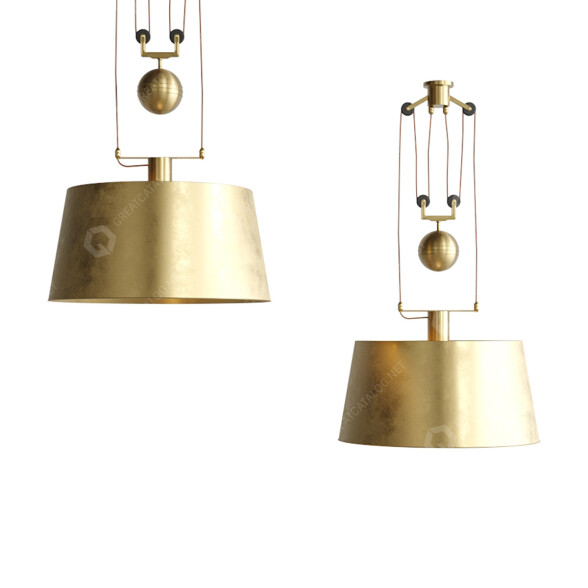 Lámpara colgante Soane Double Rise Metal Drum Shade Modelo 3D