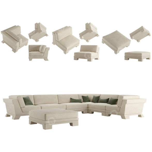 Sofa Pierre Frey Patt model 3D