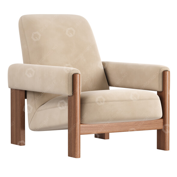 Крісло West Elm Nils 3D модель