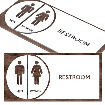 Знак Restroom 3D модель
