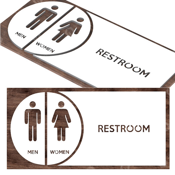 Podpisać Restroom model 3D