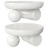 Журнальные столики Homary Modern Round White Block - 3drj
