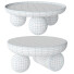Журнальные столики Homary Modern Round White Block - 3drj