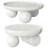 Журнальные столики Homary Modern Round White Block - 3drj