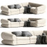 Sofa CB2 Chale 4-Piece Hatch Platinum - JONYY