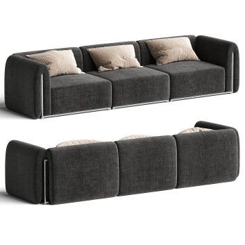 Диван CB2 Sonya 3-Piece Sectional 3D модель