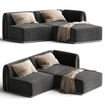 Диван CB2 Sonya 3-Piece Sectional 3D модель