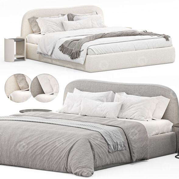 Bed and Bedside Table Bodema Aurore 3D model - GreatCatalog 47445