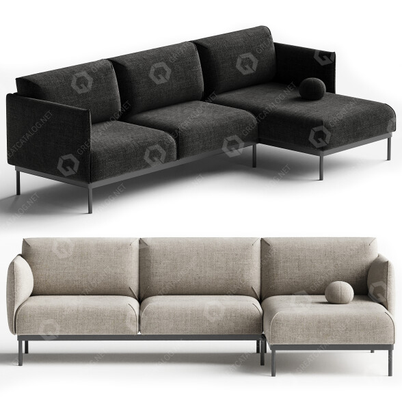 Диван IKEA Aepplaryd 3D модель