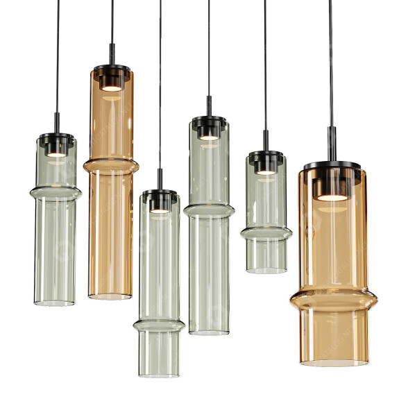 Lampes suspendues Brokis Bamboo Forest modèle 3D