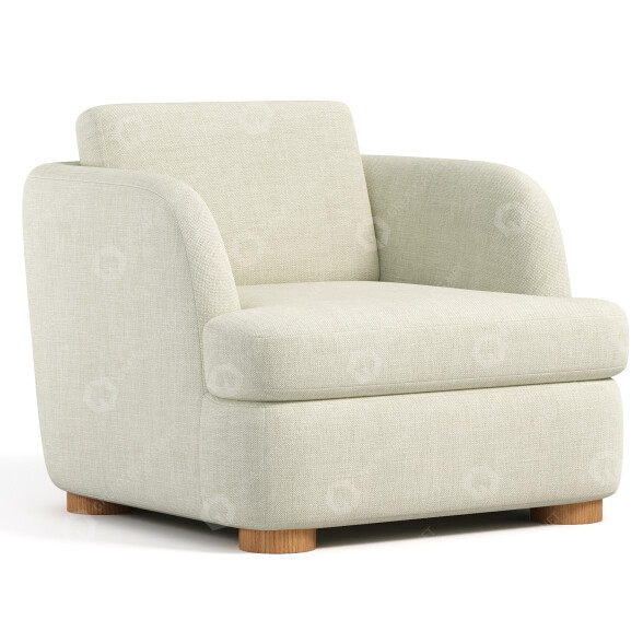 Кресло West Elm Leroy 3D модель